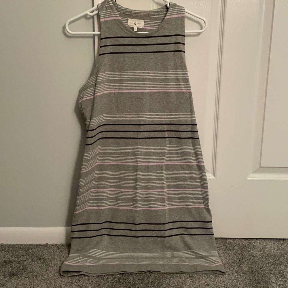 Loft Lou & Grey Grey Striped Dress - Size XS